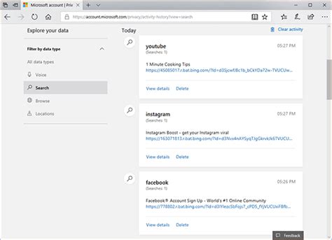 my activity google com history|my activity bing.